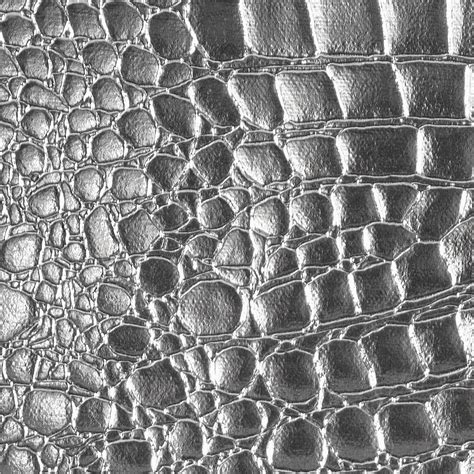 gun metal silver alligator fabric|Vinyl Crocodile Gator Metallic Silver Faux/Fake Leather Fabric by .